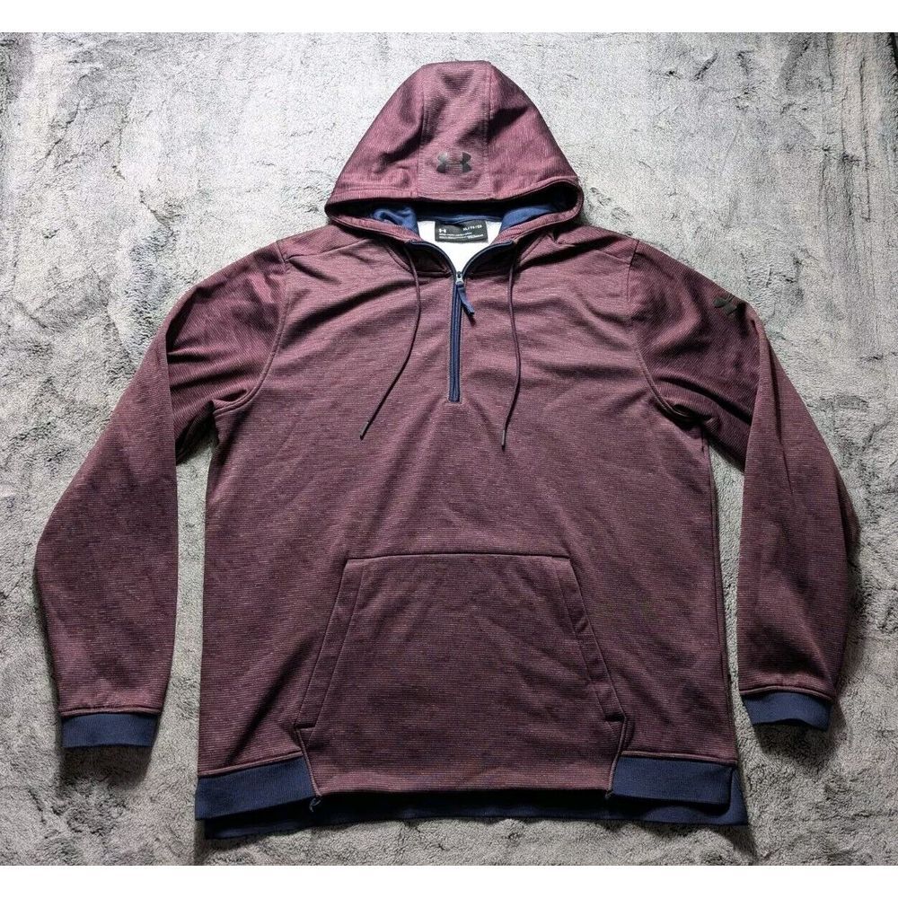 Under Armour Long Sleeve 1/4 Zip Pullover Men's Size XL Burgundy